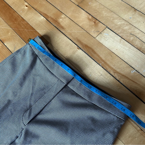 Aritzia Babaton Numero Grey Houndstooth Tailored Slit Hem Pants - Picture 12 of 13